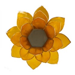 lotus sfeerlicht, lotus waxinelicht,Lotus sfeerlicht oranje 2e chakra zilverrand 